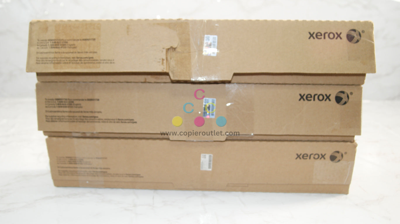 3 Open Genuine Xerox PrimeLink C9065, C9070 CMY 006R01735,36,37