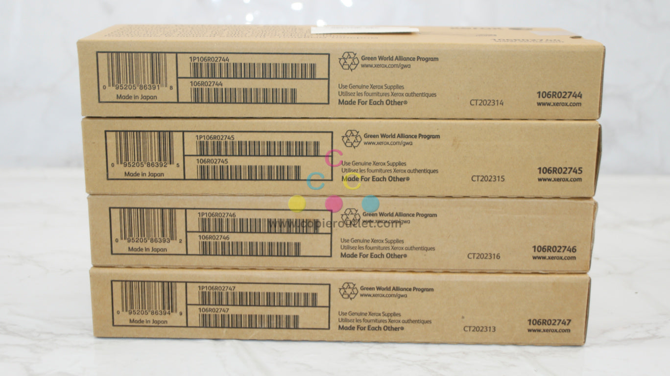 OEM Xerox WC6655,6655i High-Capacity CMYK Toner Set  106R02744/2745/2746/2747