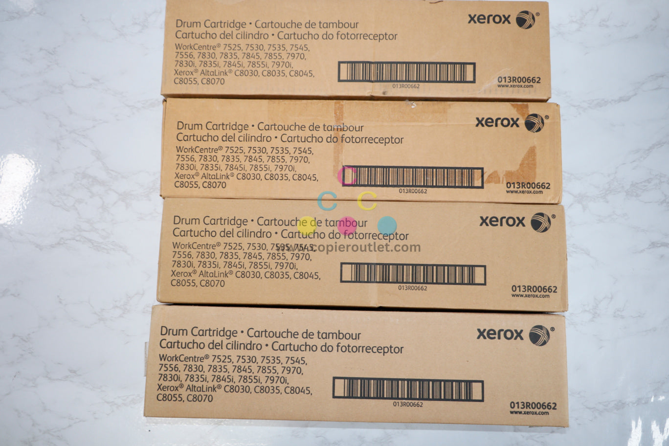 4 New Cosmetic Xerox WorkCentre 7525,7530,7535,7545,7556,7830 Drums 013R00662