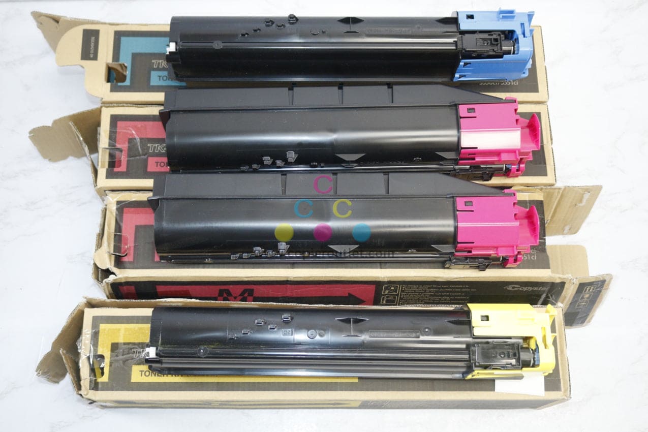 4 Open OEM Kyocera 3050ci,3051ci,3550ci,3551ci TK-8307CMY & TK-8309M Toners