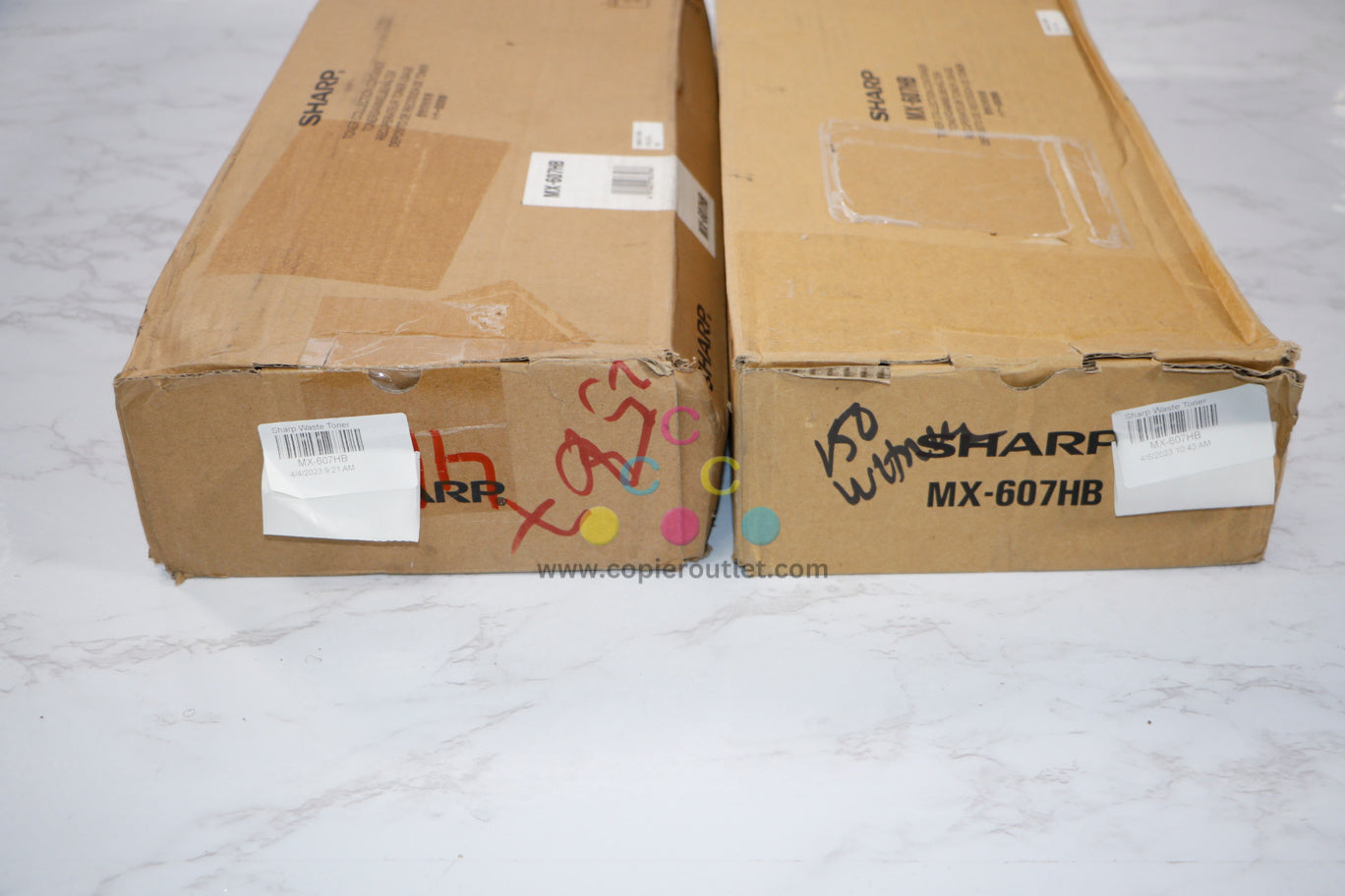 2 Cosmetic OEM Sharp MX-2630N,MX-3050N Toner Collection Containers MX-607HB