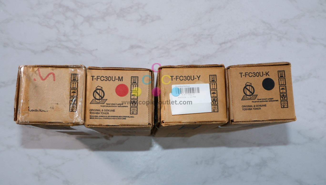 4 Cosmetic OEM Toshiba eStudio 2050C,2051C,2550C,2551C CMYK Toners T-FC30U