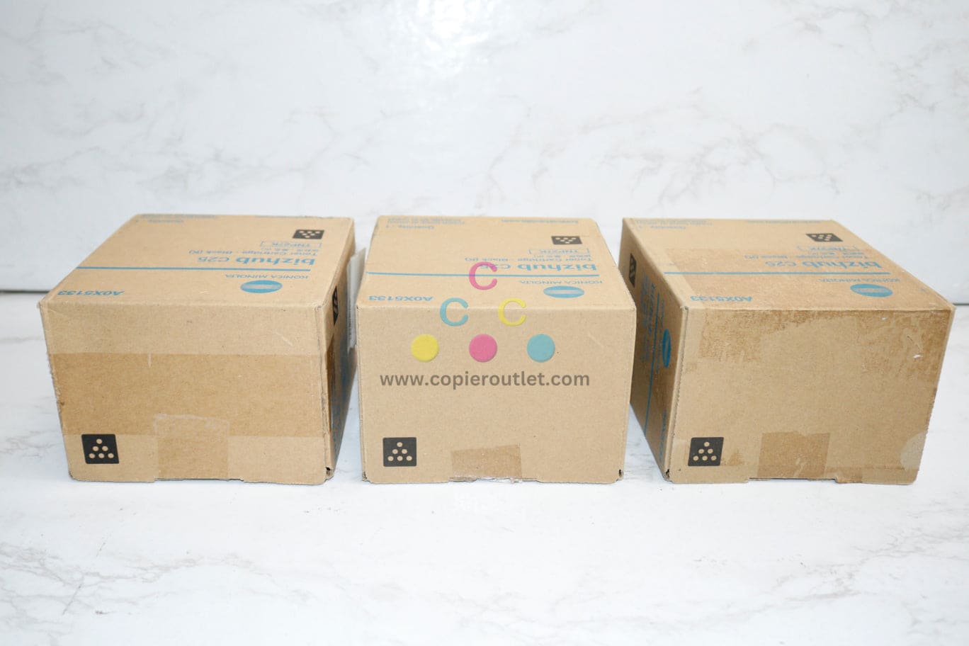 3 New Open OEM Konica Minolta Bizhub C25 Black Toners TNP27K, TNP-27K A0X51333