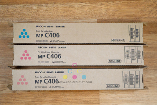 Genuine MP C406 Cyan 2 Magenta Toner Cartridges Ricoh MP C306 C307 C406 Same Day