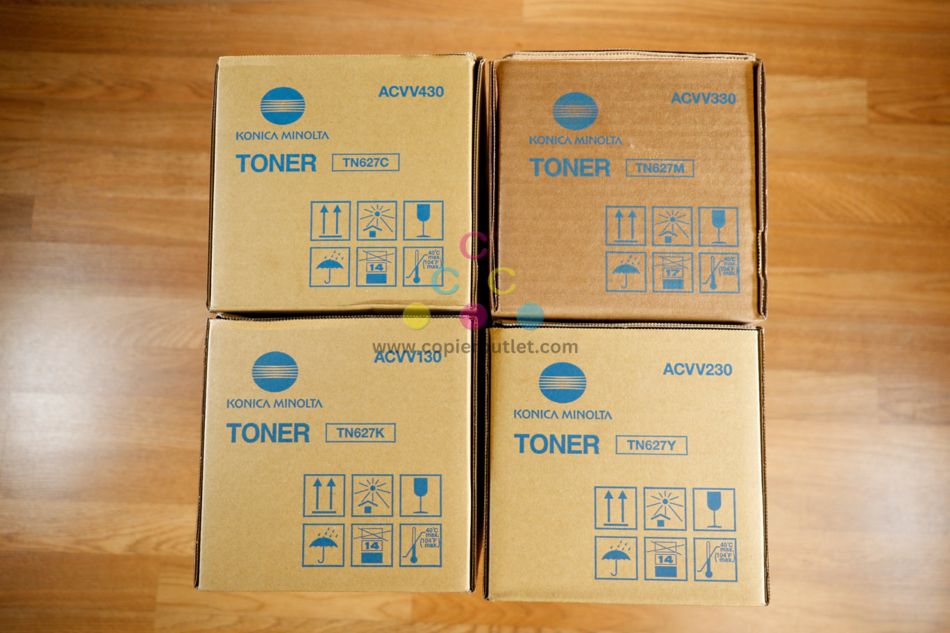 Konica TN627 CMYK Toner Set For Accurio Press C12000, C14000 Same Day Shipping!!