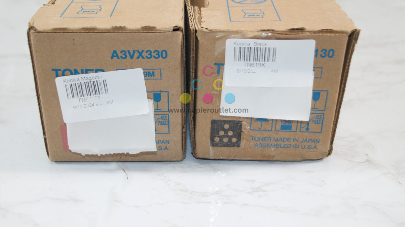 2 Genuine Konica AccurioPress C2060,C2070,C3070,C3080TN619 MK Toners