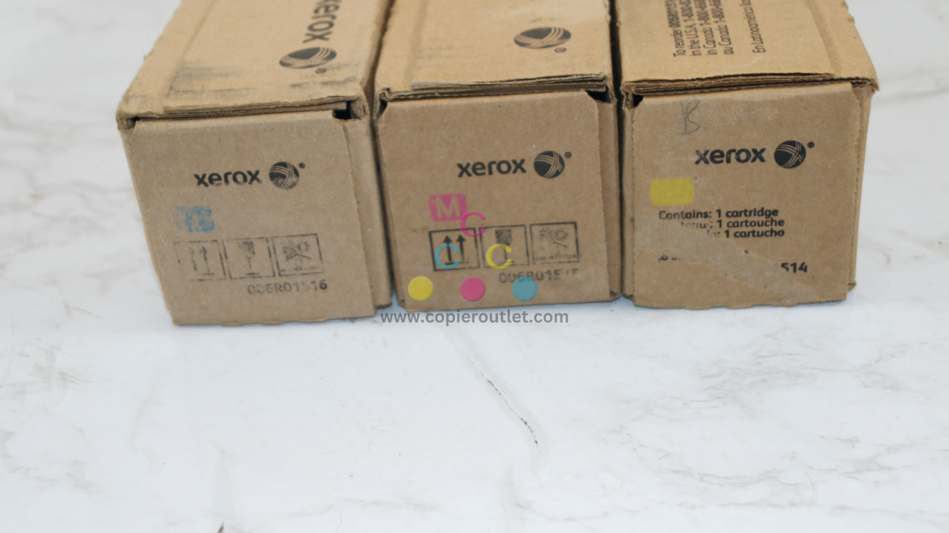 3 OEM Xerox WC 7525 7545 7830 7855i 7970 CMY Toners 006r01514,15,16 Same Day Ship