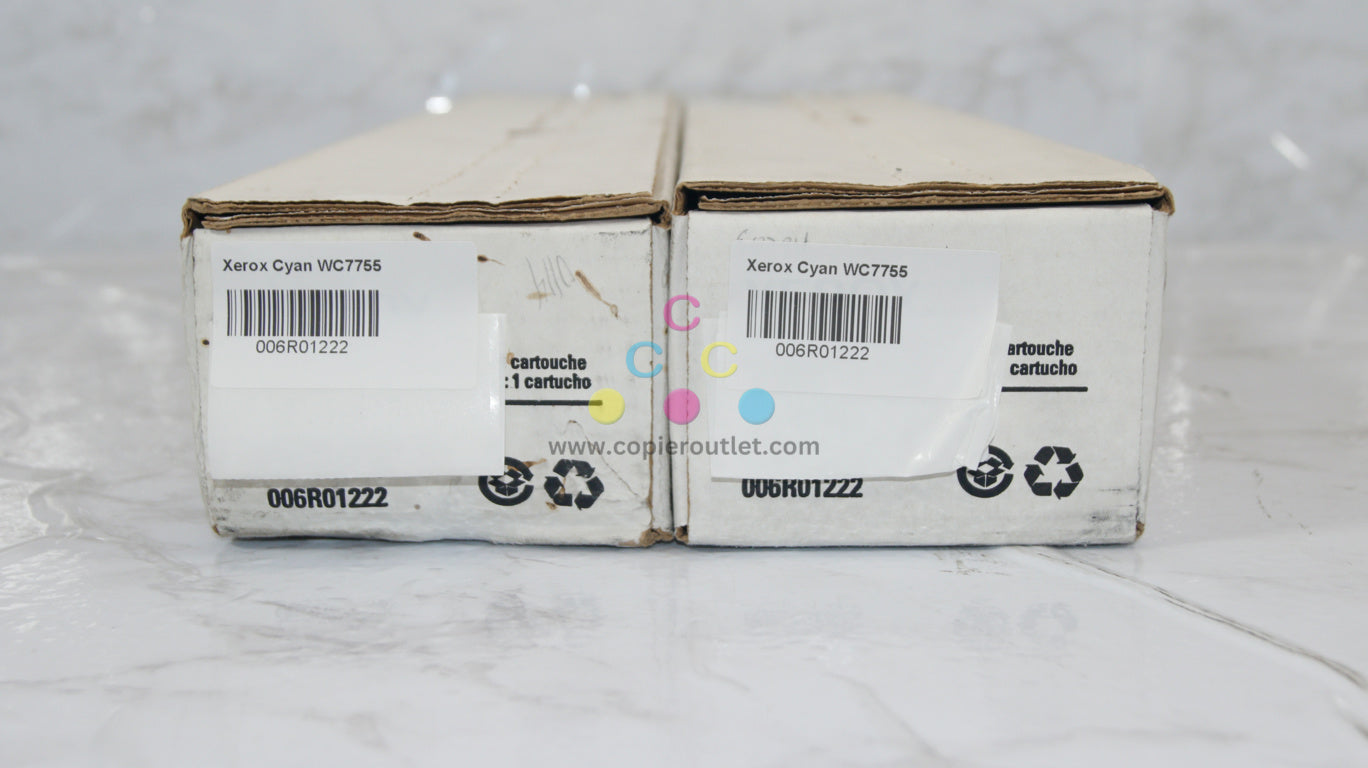 2 New OEM Xerox DC 240,250,260,252,WC 7655,7755,7765 Cyan Toners 006R01222