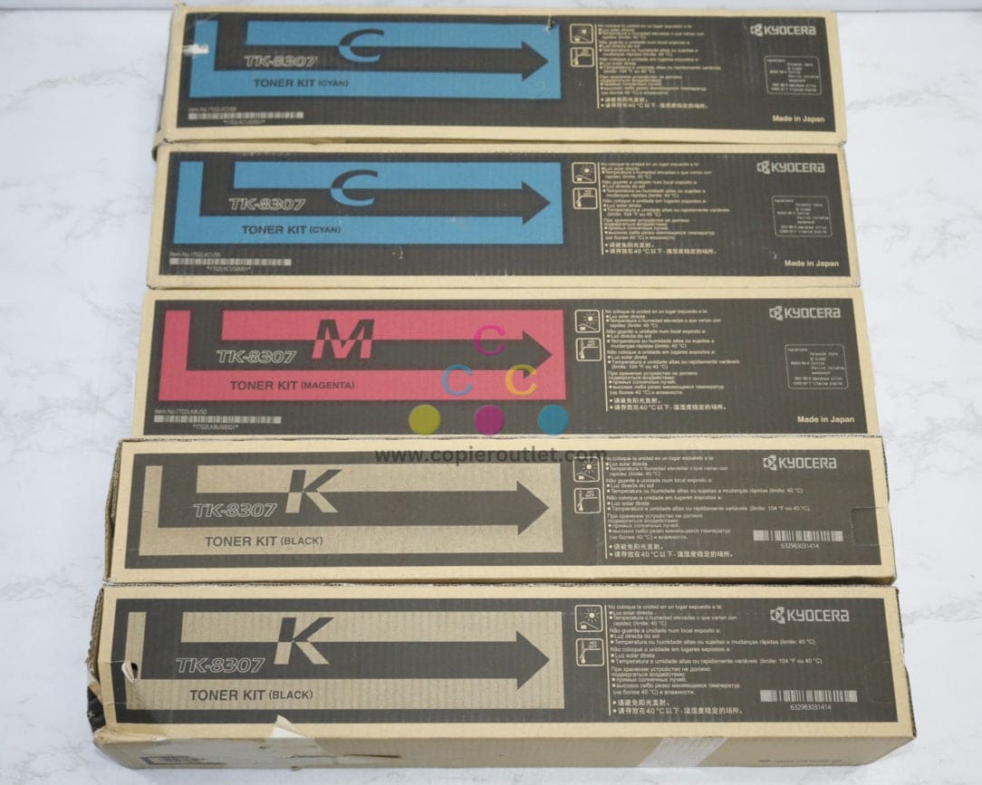 5 OEM Kyocera TASKalfa 3050ci,3051ci,3550ci,3551ci CCMKK Toners TK-8307(TK-8309)