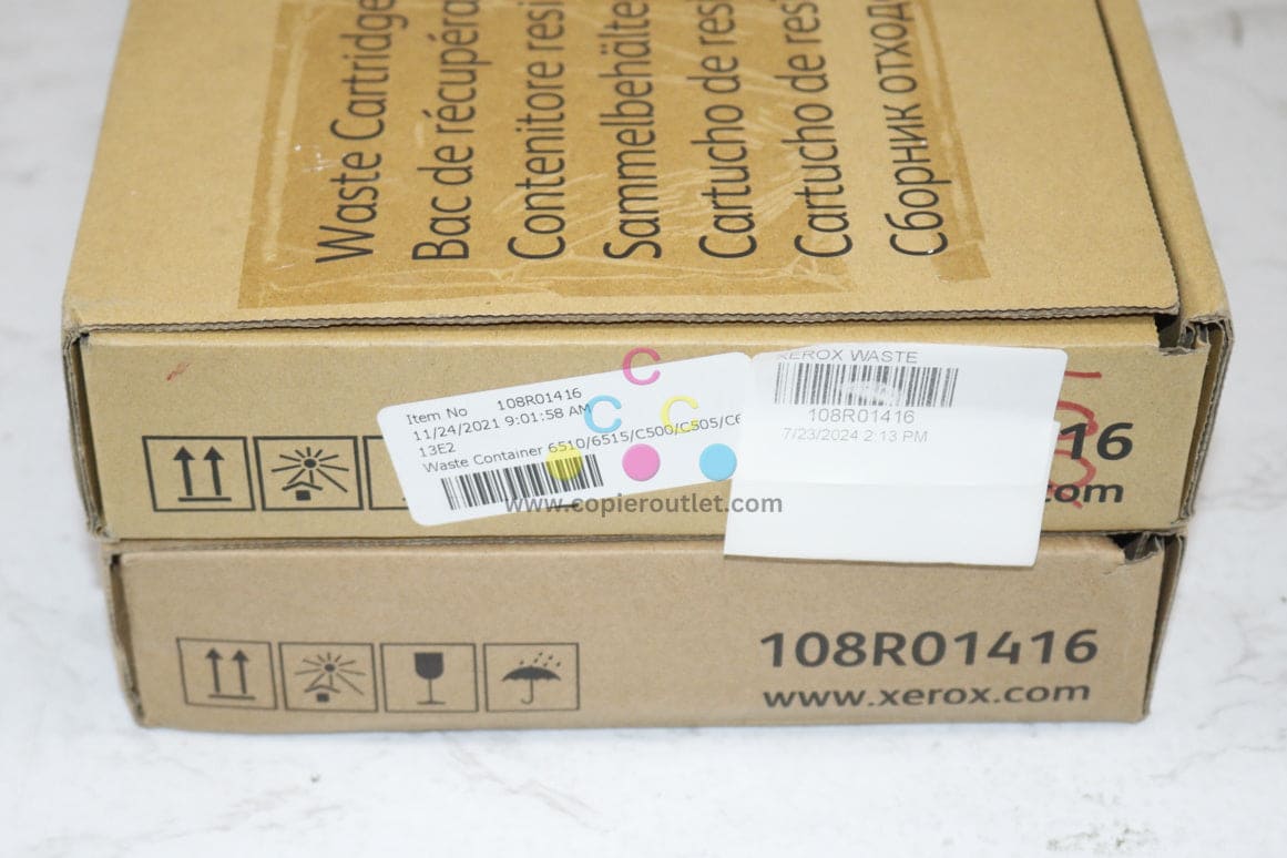 2 New OEM Xerox Phaser6510, VersaLink C500, C600 Waste Toner Cartridge 108R01416