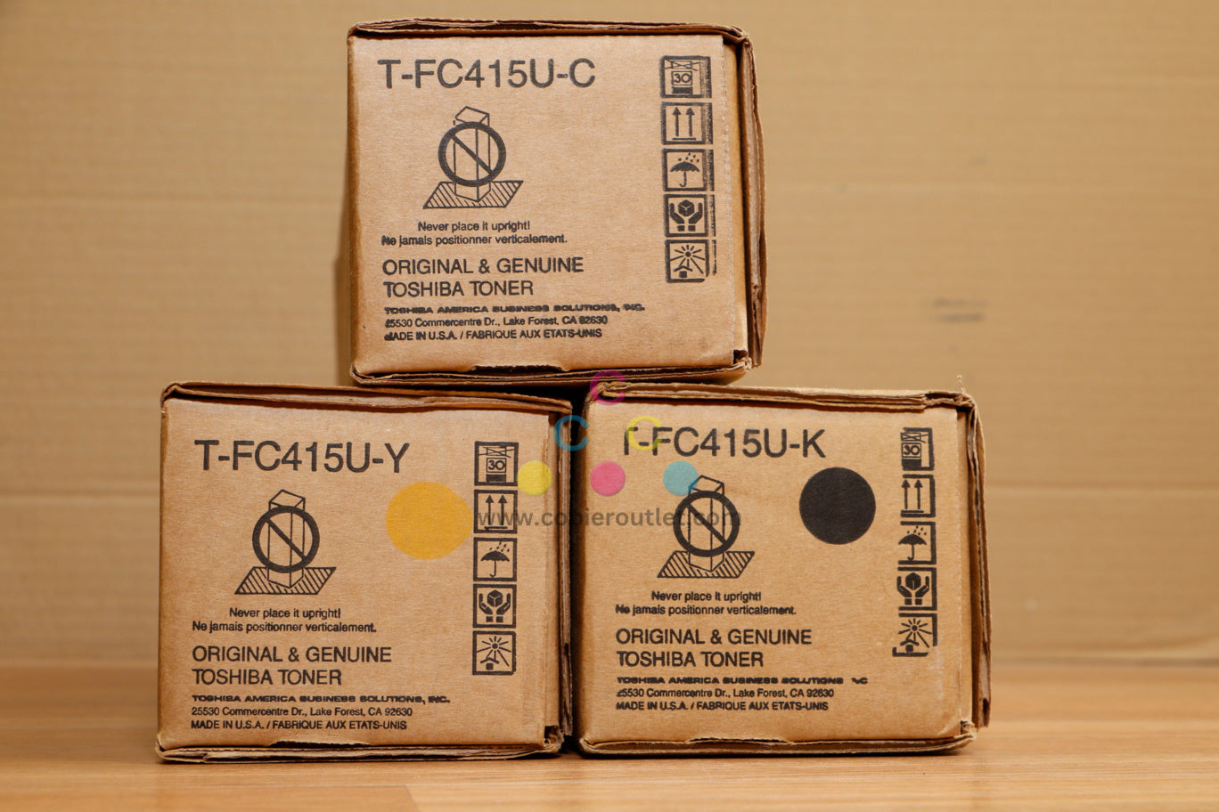 Genuine Toshiba T-FC415U CYK Toner Cartridge eSTUDIO 2515AC 3015AC 3515AC 5015AC