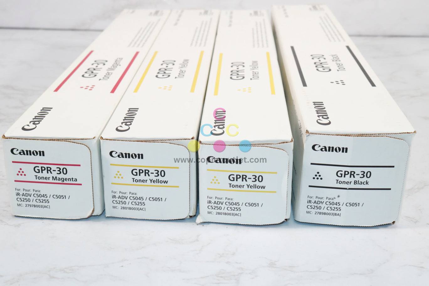 4 OEM Canon iR Advance C5045,C5051,C5250,C5255 GPR-30 MYYK Toners