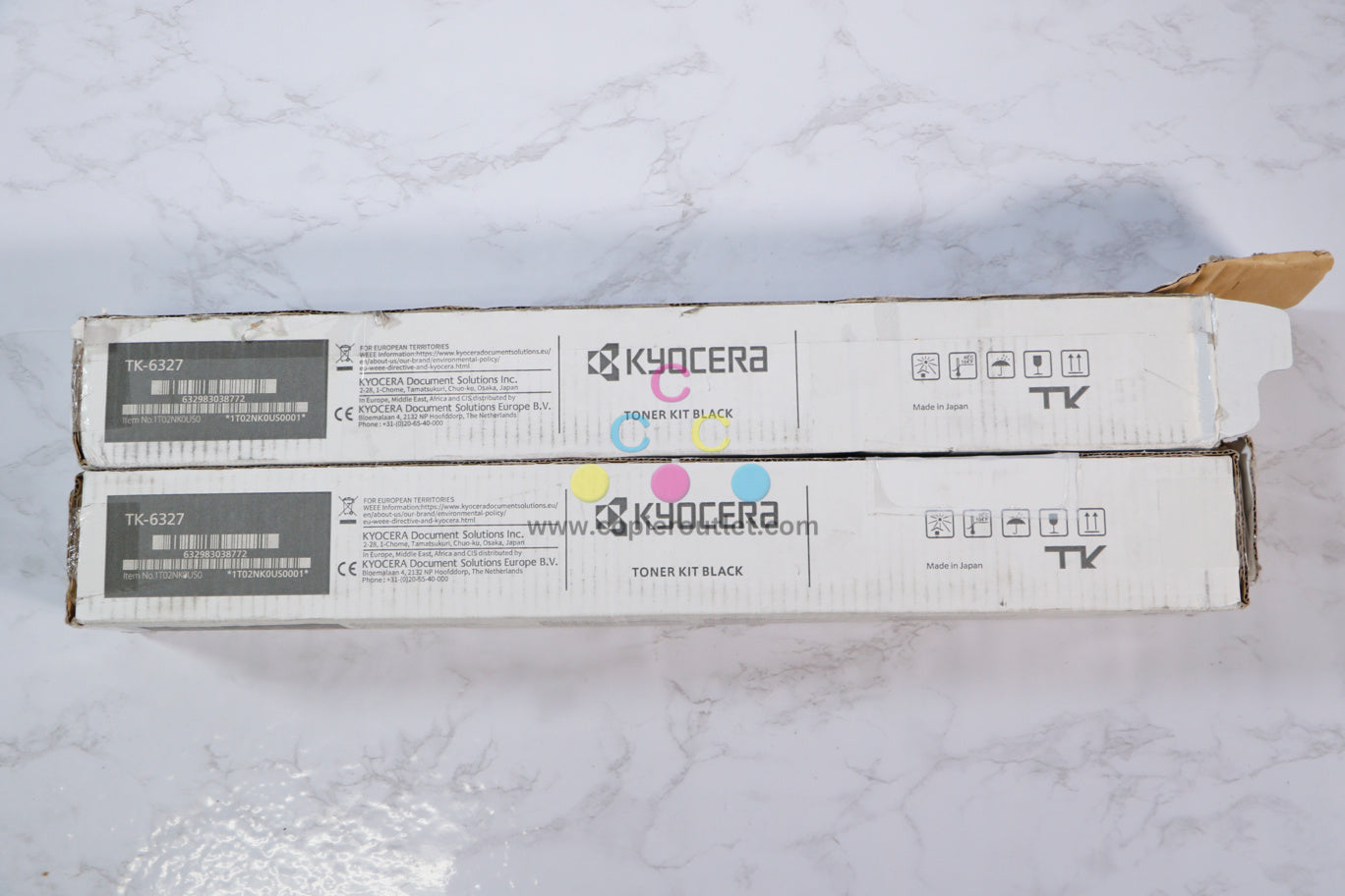 2 Kyocera TK-6327 K Toner Kit CS4002i/CS4003i/CS6003i ( 1 open, 1 Cosmetic)