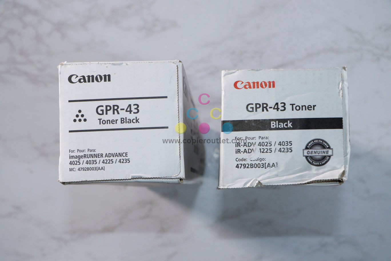 2 Cosmetic OEM Canon iR ADVANCE 4025,4035,4025,4035 Black Toner Cartridge GPR-43