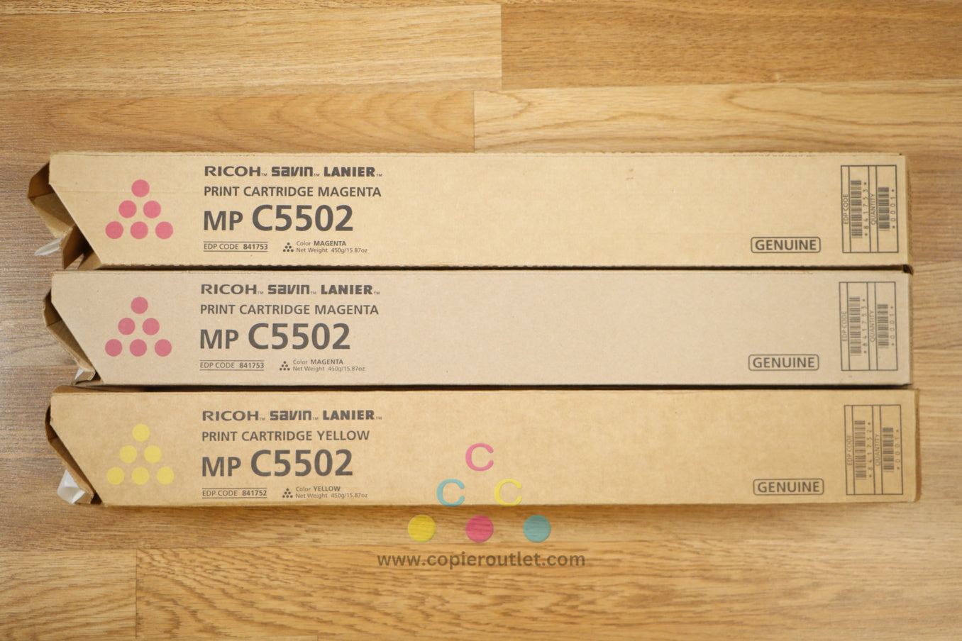 Genuine Ricoh MP C5502 MMY Toner Cartridges Aficio MP C4502 MP C4502A MP C5502A!