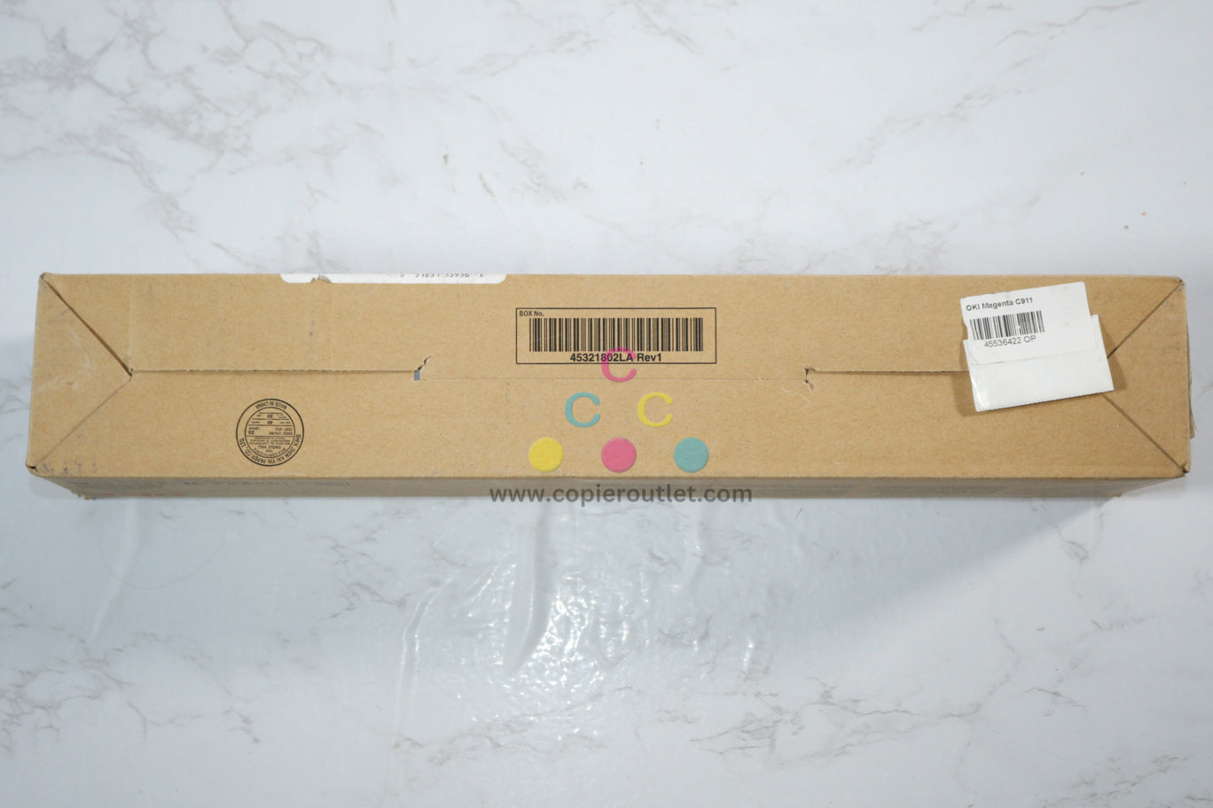 Slightly Used OEM OKI C911dn, Magenta Toner Cartridge 45536422 (Actual Weight: 2.1LB)