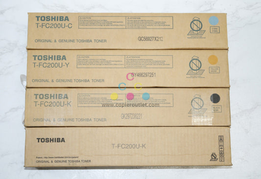 4 New OEM Toshiba e-STUDIO 2000AC/2500AC T-FC200U CYKK Toners Same Day Ship