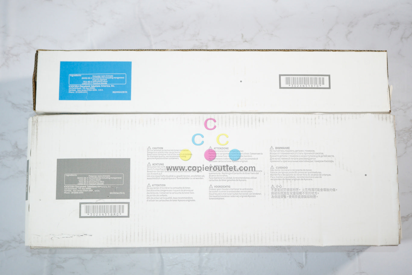 2 OEM Kyocera TASKalfa 7052ci,7353ci,8052ci,8353ci Cyan & Black Toner TK-8737C,TK-8737K