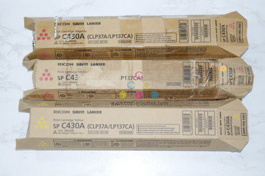 3 OEM Ricoh C430DN,C431DN,C440DN MMY Toners 821106, 821107 (CLP37A/LP137CA)