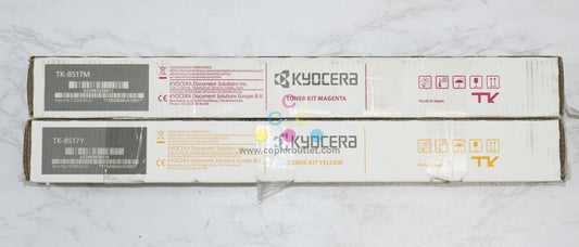 2 OEM Kyocera TASKalfa 5052ci,5053ci,6052ci,6053ci MY Toners TK-8517M, TK-8517Y