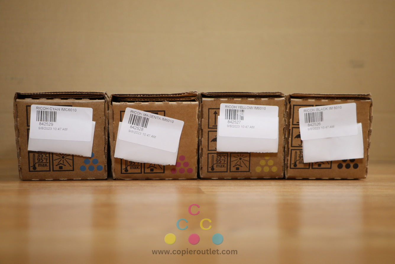 NEW Genuine Ricoh 842526,27,28,29 CMYK High Yield Toner Cartridges for IMC4510 IMC6010 Same Day!