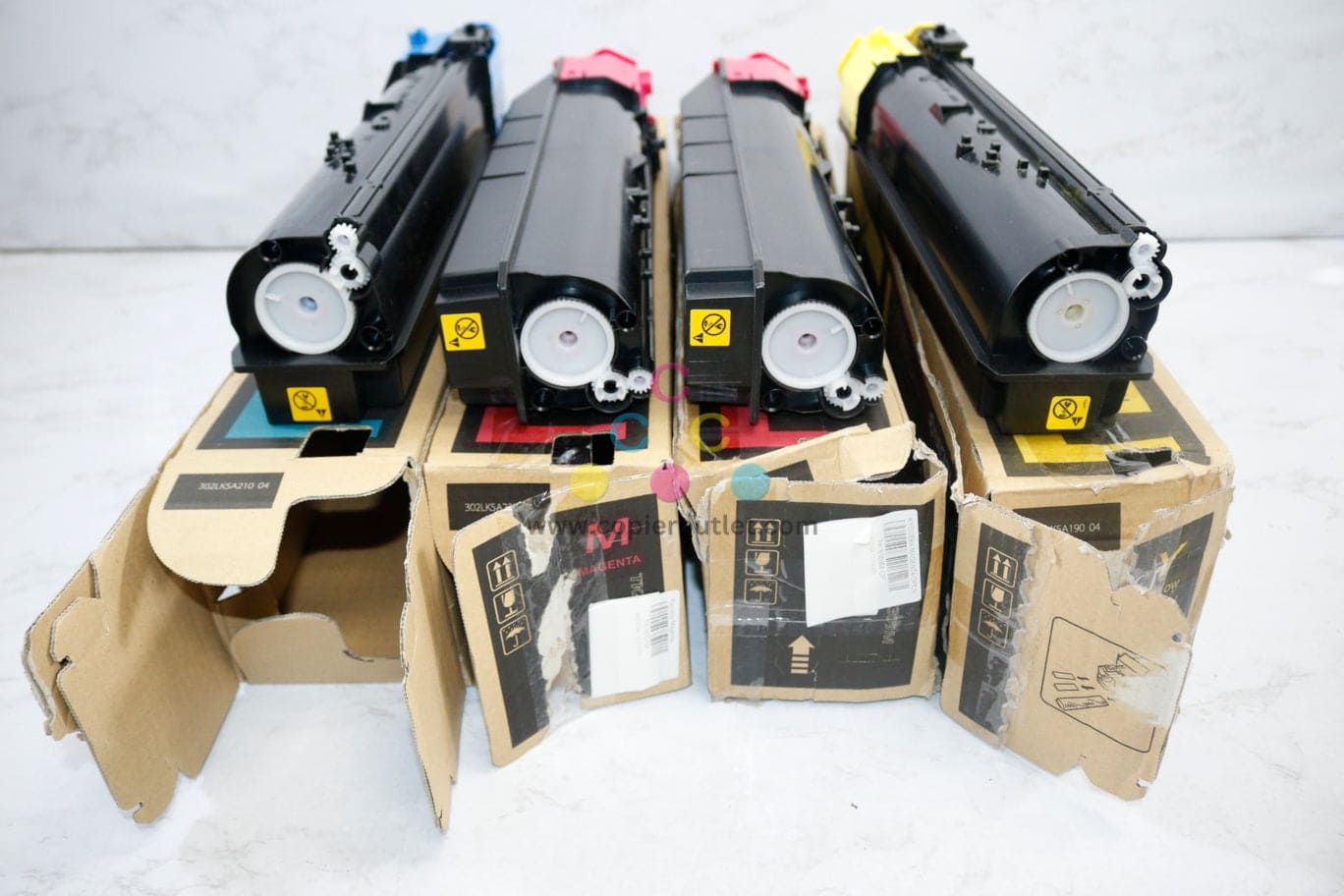 4 Open OEM Kyocera 3050ci,3051ci,3550ci,3551ci TK-8307CMY & TK-8309M Toners
