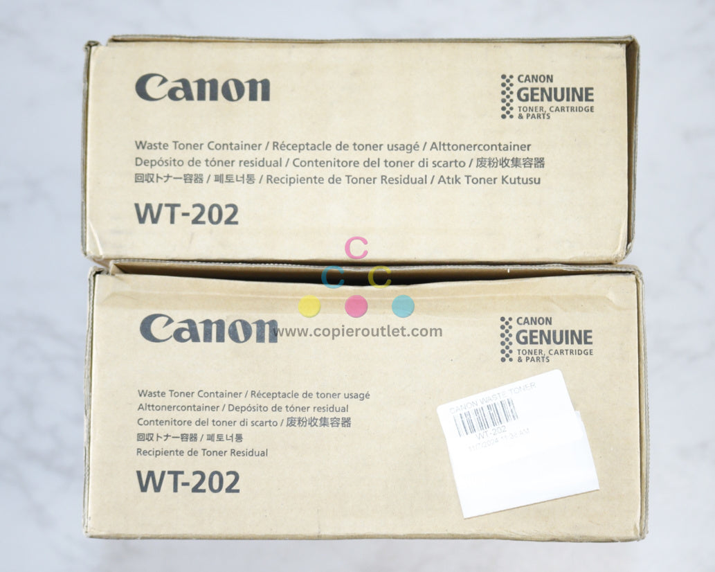 2 OEM Canon WT-202 Waste Toner Container iR AD C3325 C3330 C5550 C5560