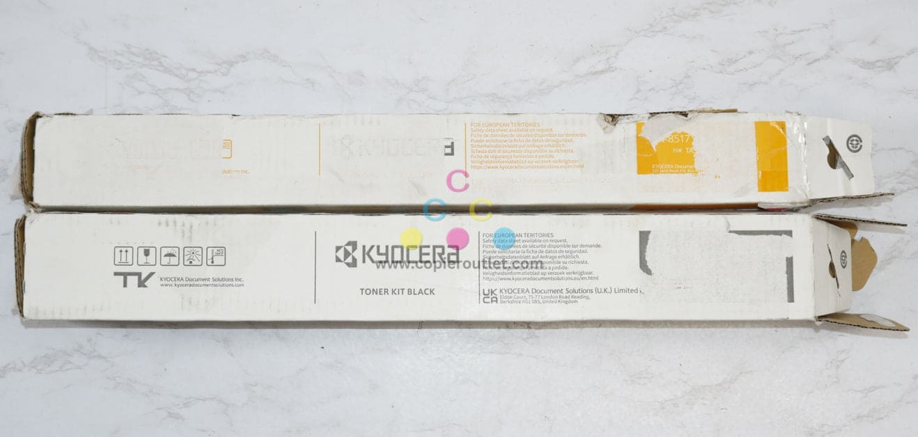 2 Open OEM Kyocera TASKalfa 5052ci,5053ci,6052ci,6053ci Toners TK-8517Y,TK-8517K
