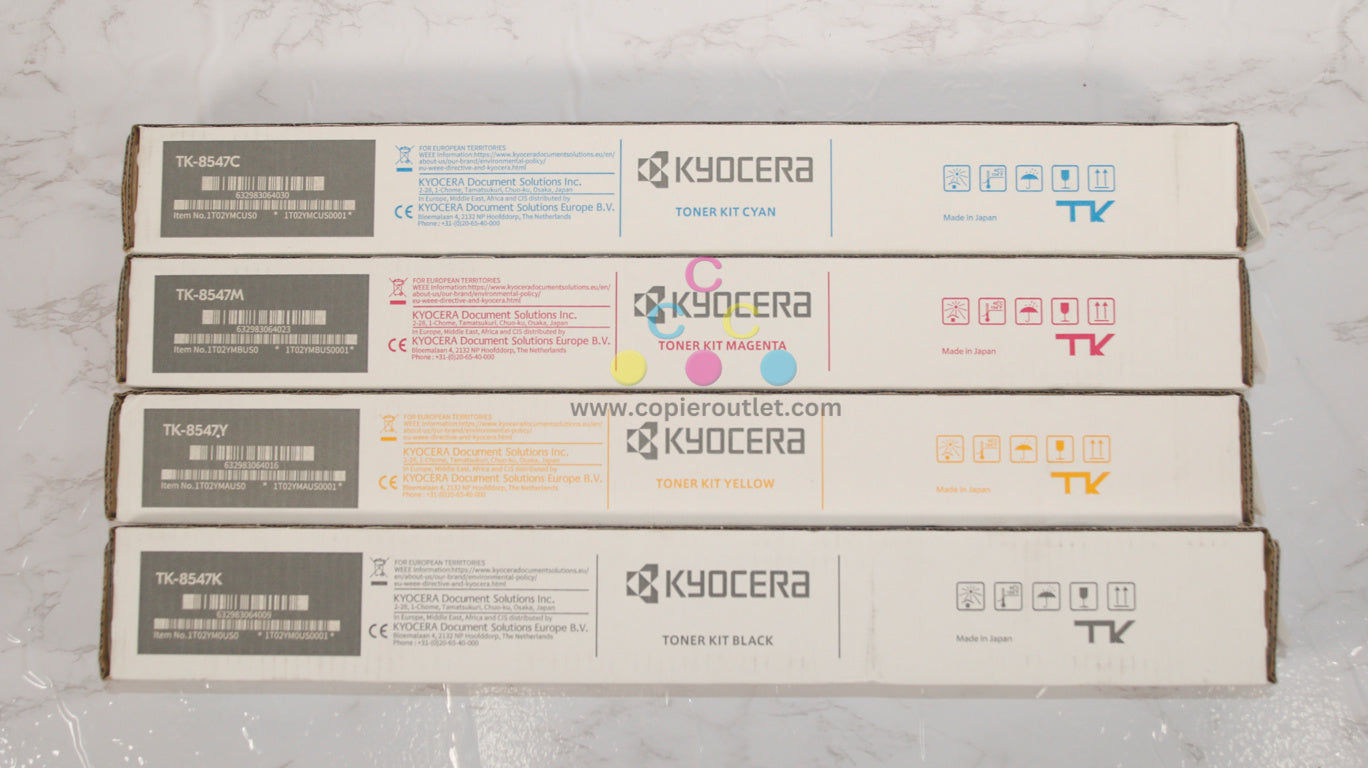 4 New OEM Kyocera TASKalfa 4054ci,5054ci,CS4054ci,CS5054ci TK-8547 CMYK Toners