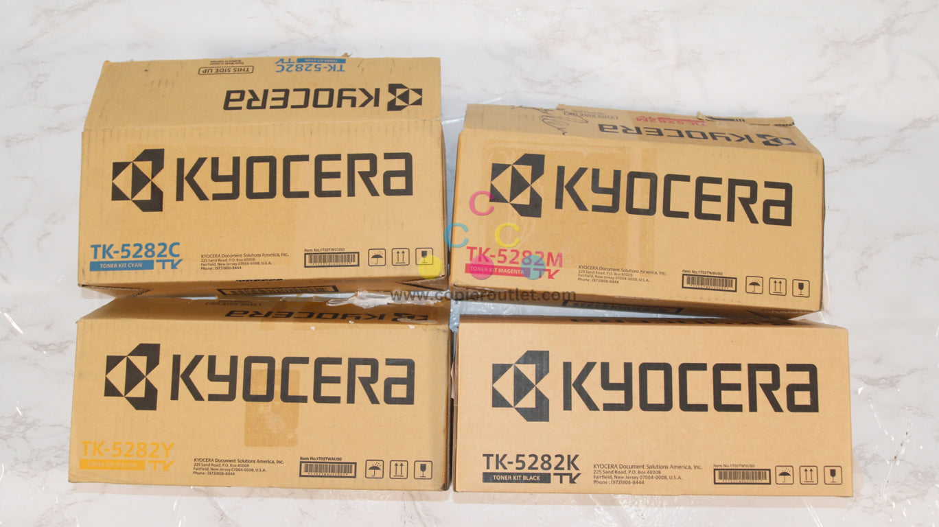 4 Open Kyocera ECOSYS M6235cidn/M6635cidn TK-5282 CMYK Toner Cartridges