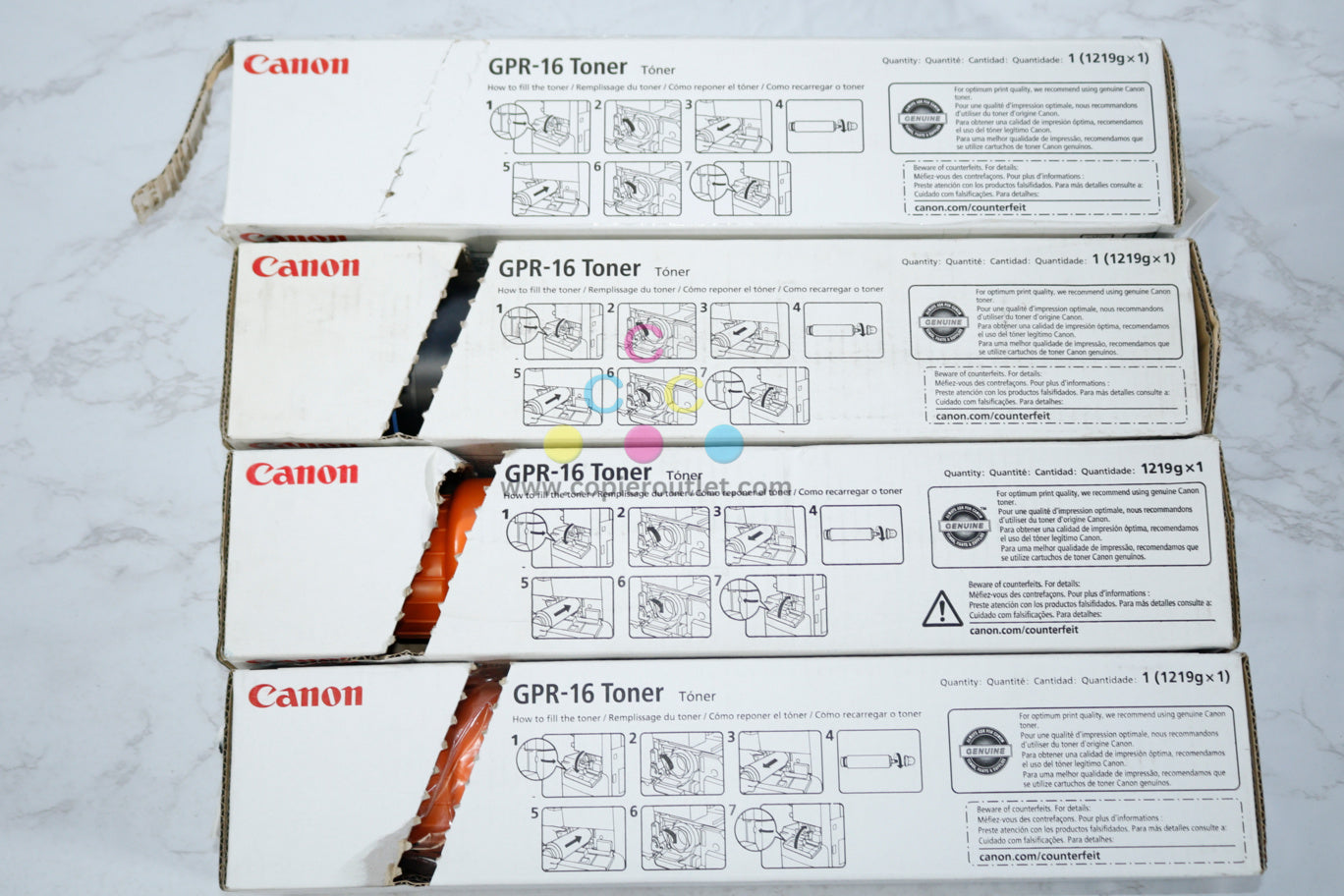 4 Open Box OEM Canon imageRUNNER 3035,3045,3235,3245,3530,3570 GPR-16 Toners