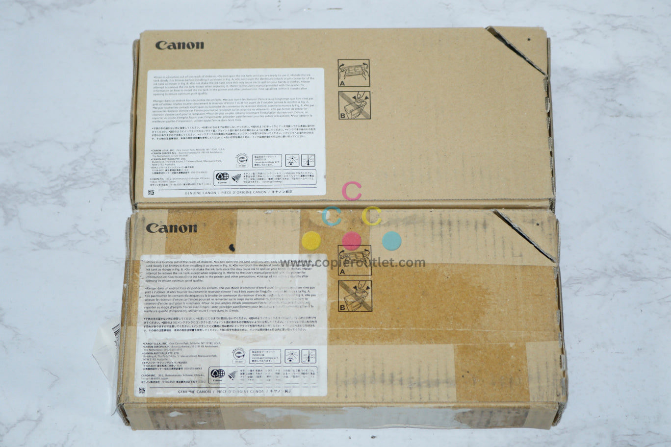 2 New OEM Canon imagePROGRAF  8300,8400,9400 PFI-706 Green & Black Ink Cartridges