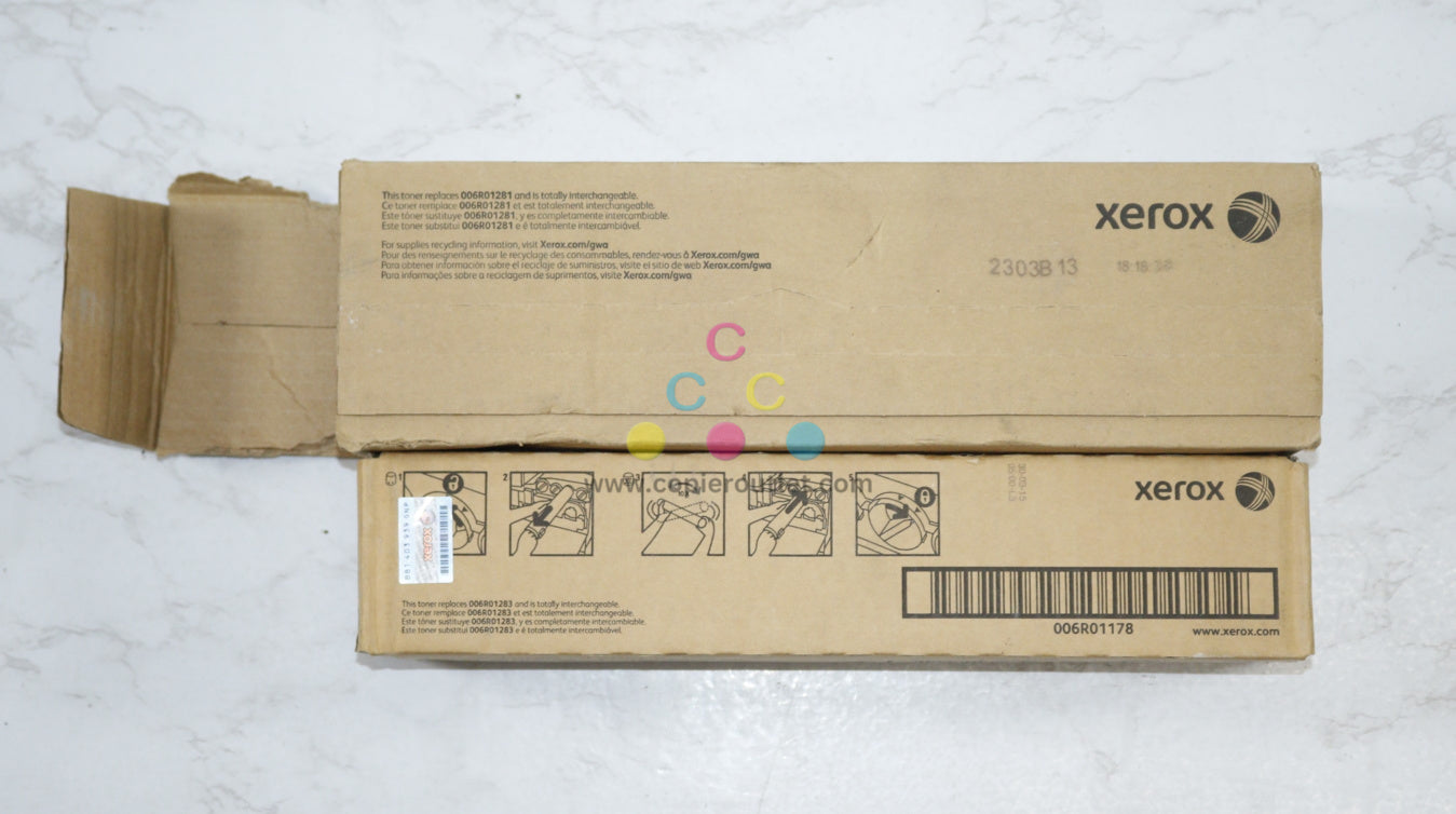 2 OEM Xerox WorkCentre 7228,7235,7245,7328 CY Toners 006R01176, 006R01178 (Open Cyan)