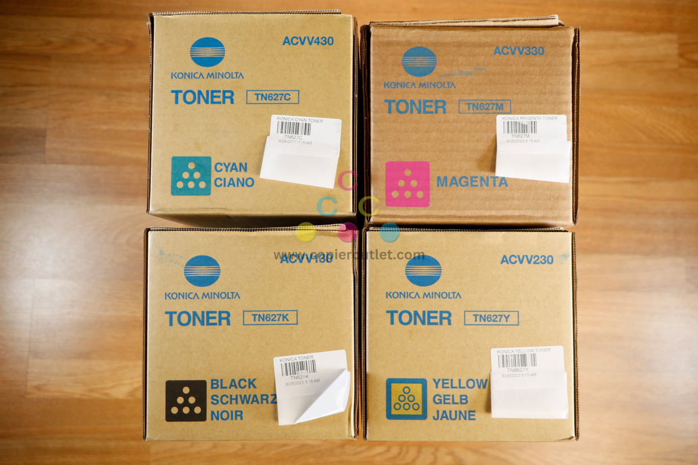 Konica TN627 CMYK Toner Set For Accurio Press C12000, C14000 Same Day Shipping!!