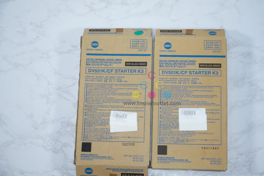 2 Open Genuine Konica Minolta DV501 Black Developer KL5100/CF8050/8050