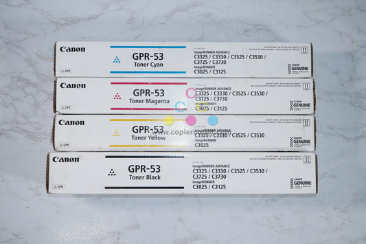 Cosmetic Canon iRUNNER C3325, C3330, C3525, C3530, C3725 GPR-53 CMYK Toner Set