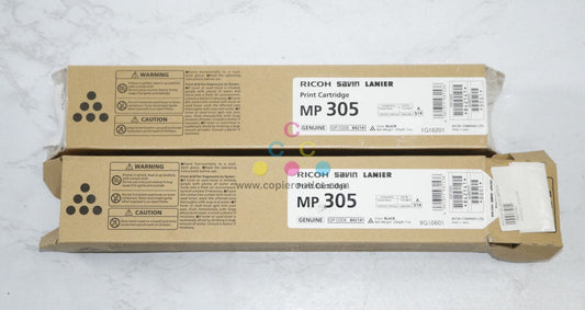 2 OEM Ricoh MP 305SPF Black Toner Cartridges 842141 (1 Open box) Same Day Ship