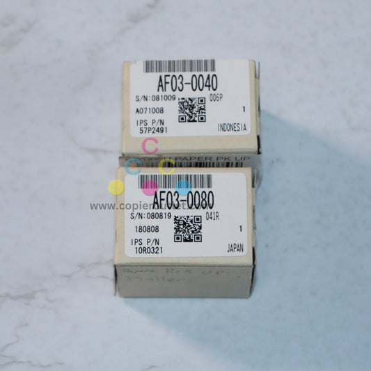 2 OEM Ricoh 1050,1055,1085,105,551,700 Paper Pick up Rollers AF03-0040, AF03-0080