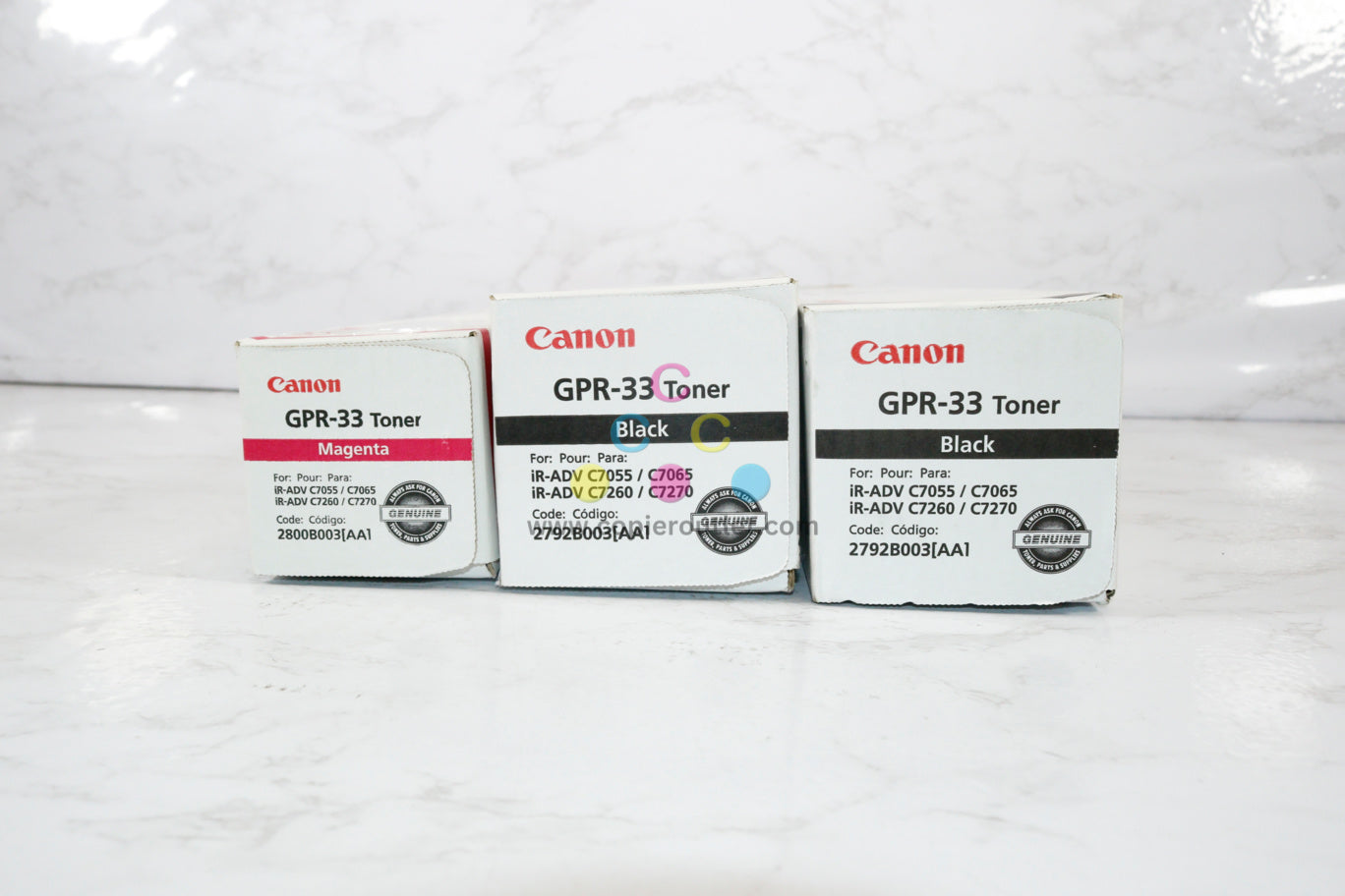 3 OEM Canon iRUNNER C7055,C7065,C7260,C7270 GPR-33 MKK Toner Cartridges