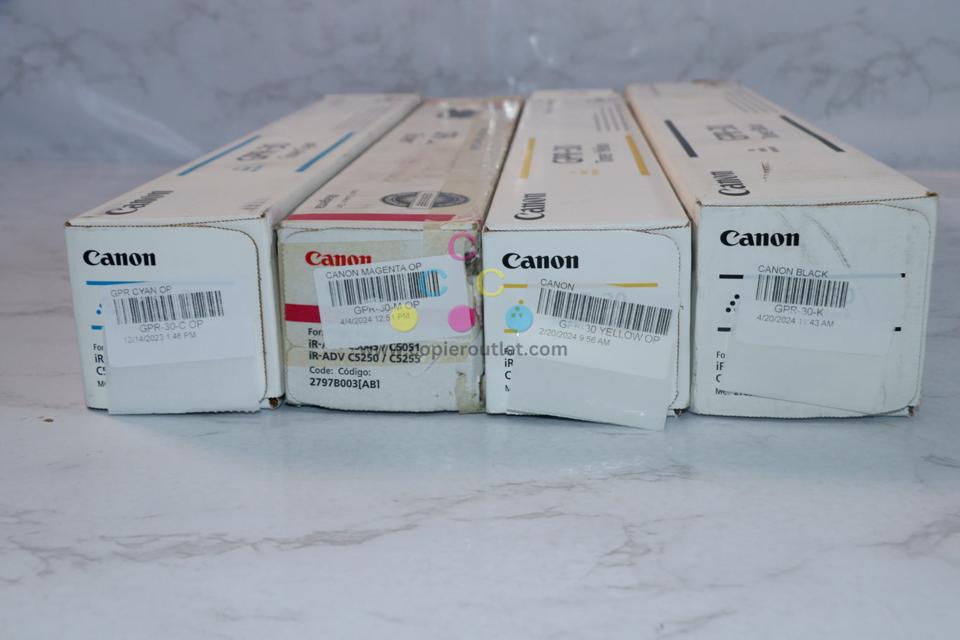 Open OEM Canon iR ADVANCE C5045,C5051,C5250,C5255 GPR-30CMYK Toner Set
