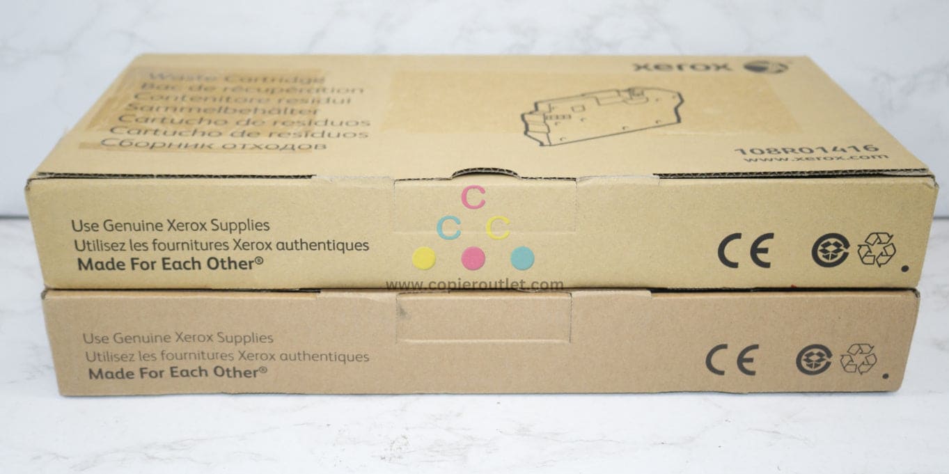 2 New OEM Xerox Phaser6510, VersaLink C500, C600 Waste Toner Cartridge 108R01416