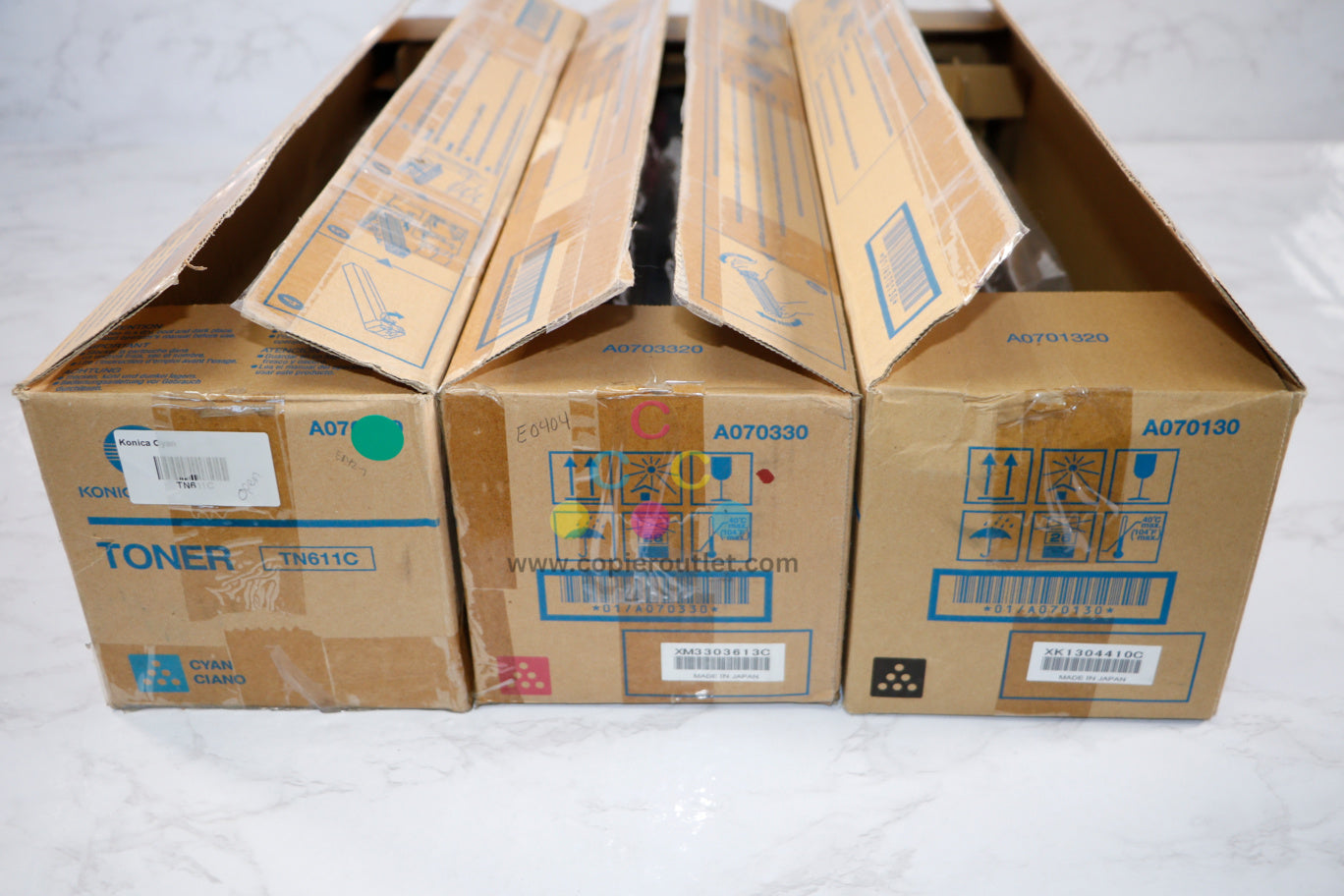 Open Box OEM Konica Minolta Bizhub C451 CMK Toner Set TN611C,TN611M,TN611K