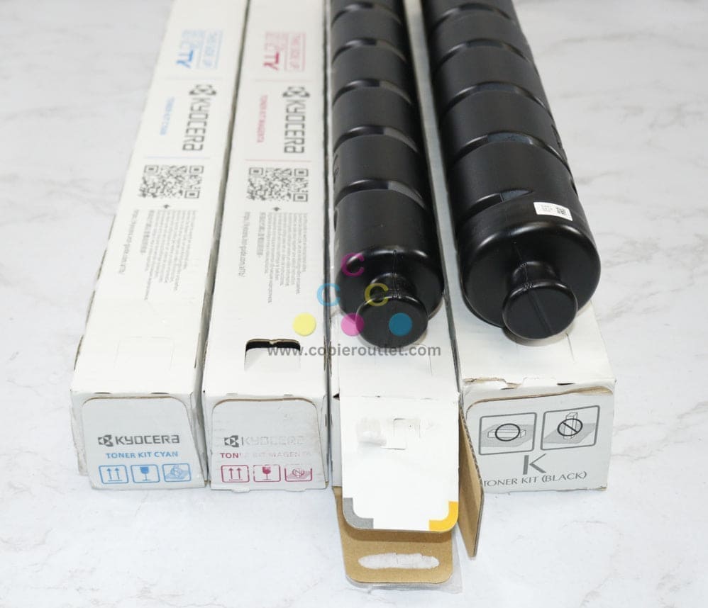4 OEM Kyocera Taskalfa3252ci, CS3253ci TK-8337 CMYK Toners (Open Yellow & Black)