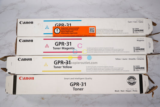 Open Box OEM Canon imageRUNNER C5030,C5035,C5235 CMYK Full Set Toners GPR-31