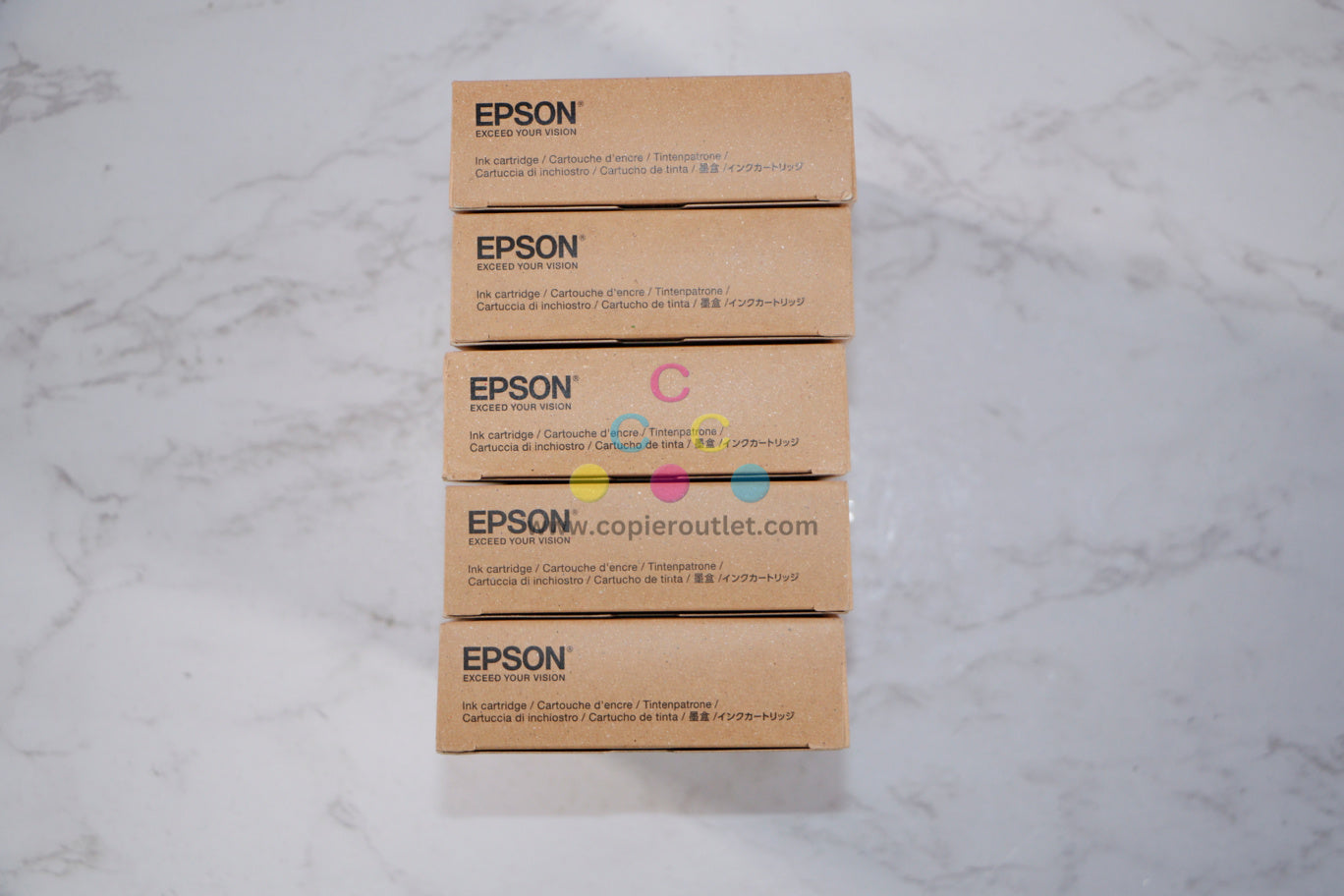 5 New OEM Epson SureColor-P5000,5070 Inks Green,LBK,MBK,LLBK T913B, T9137,38,39