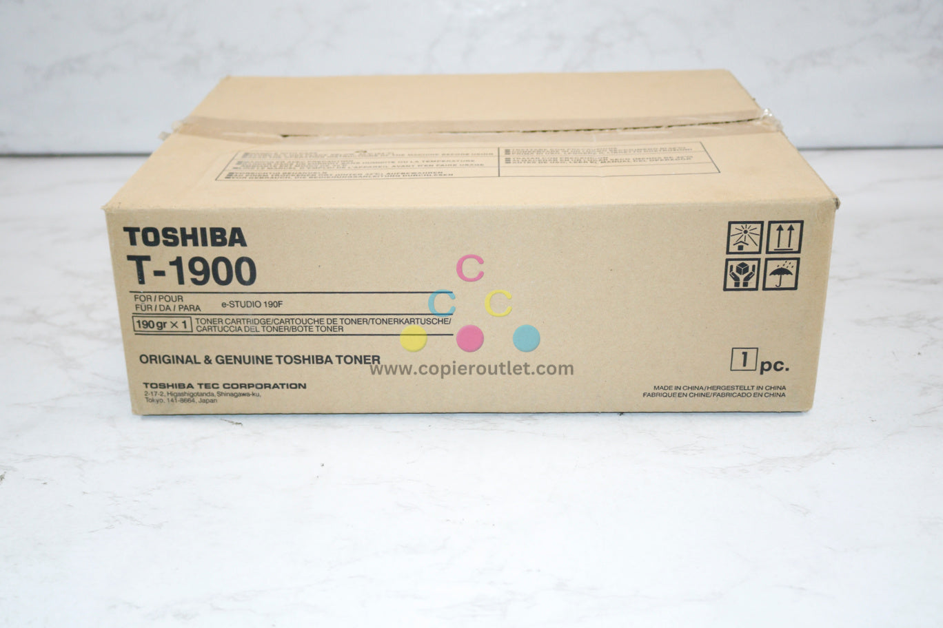 Open Genuine Toshiba T-1900 Black Toner for e-Studios 190F (1 Drum Unit and 2 Toners)