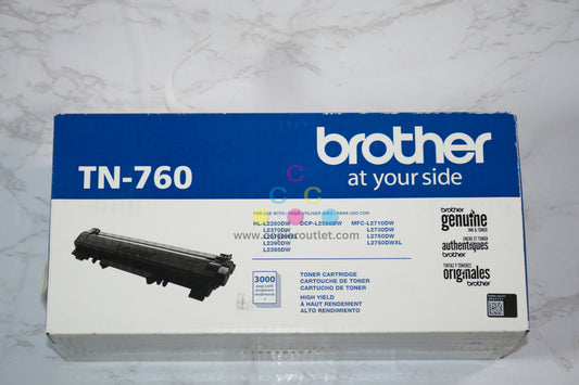 OEM Brother DCP-L2550DW,HL-L2350DW Black Toner TN-760 (Partially Open)