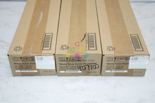 3 New OEM Ricoh Lanier Savin SP C830DN Waste Toner Containers 407100, M897-07