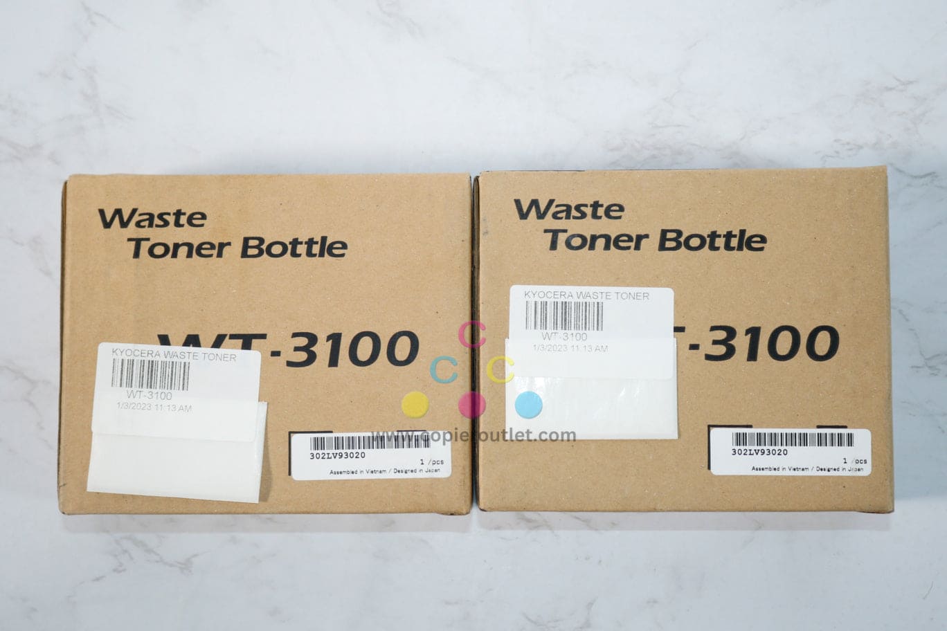 2 OEM Kyocera ECOSYS M3040idn Waste Toner Bottles  WT-3100 / WT3100 (302LV93020)