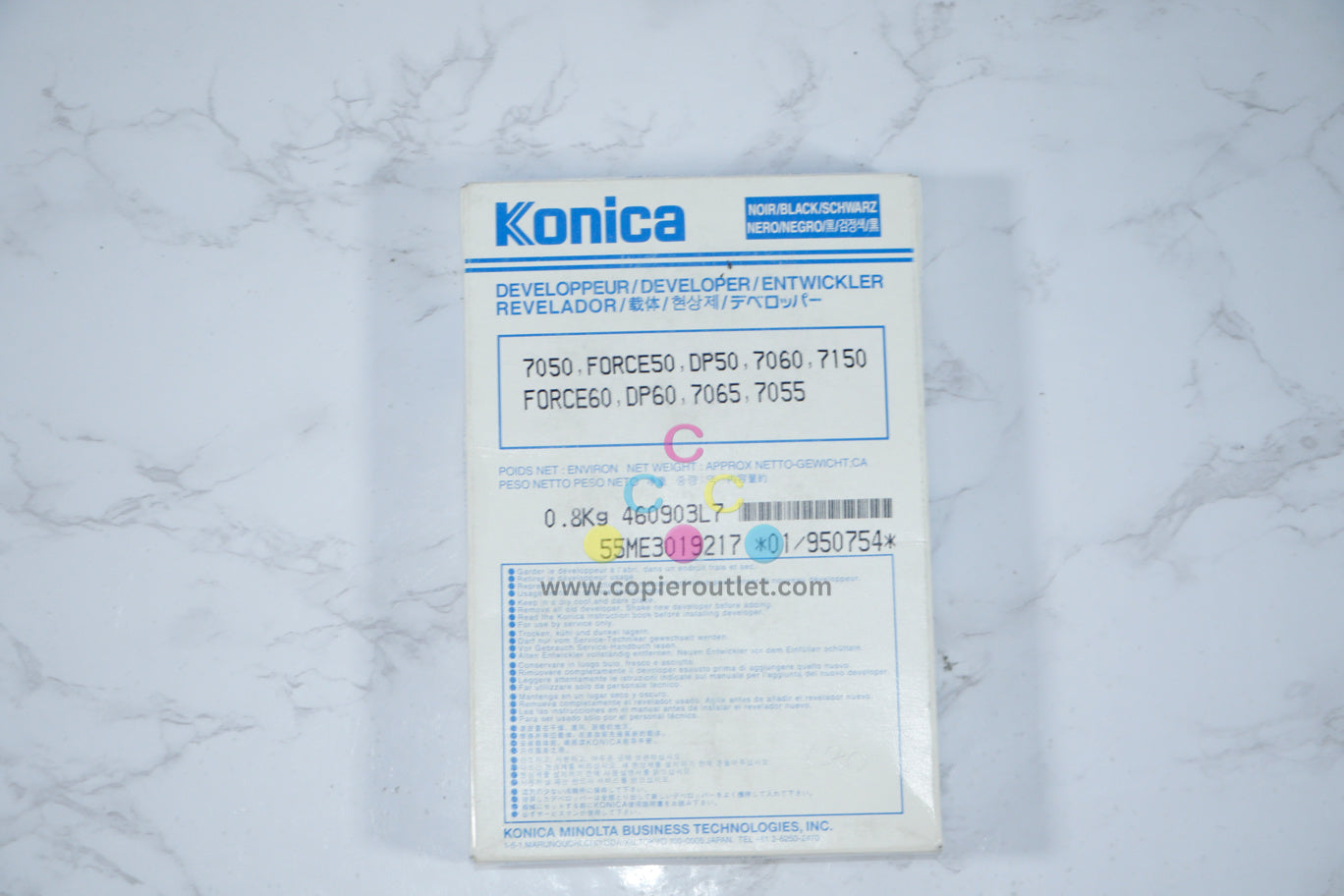 Genuine Konica Minolta 950754 Black Developer For Konica 7050/FORCE50/DP50/7060/7150